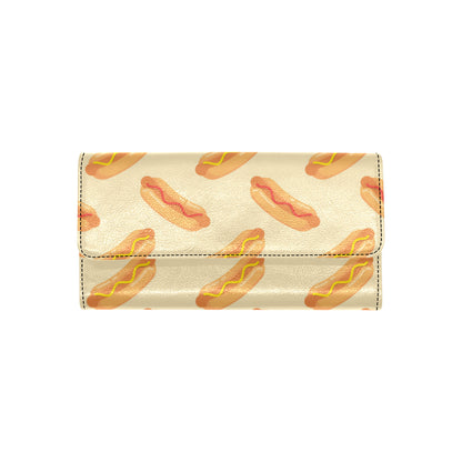 Hot Dog Pattern Print Design 05 Women's Trifold Wallet