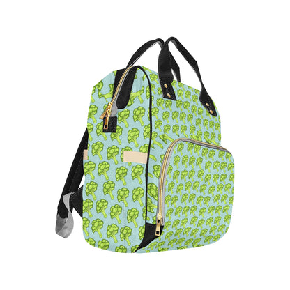 Broccoli Pattern Print Design 02 Diaper Bag Backpack