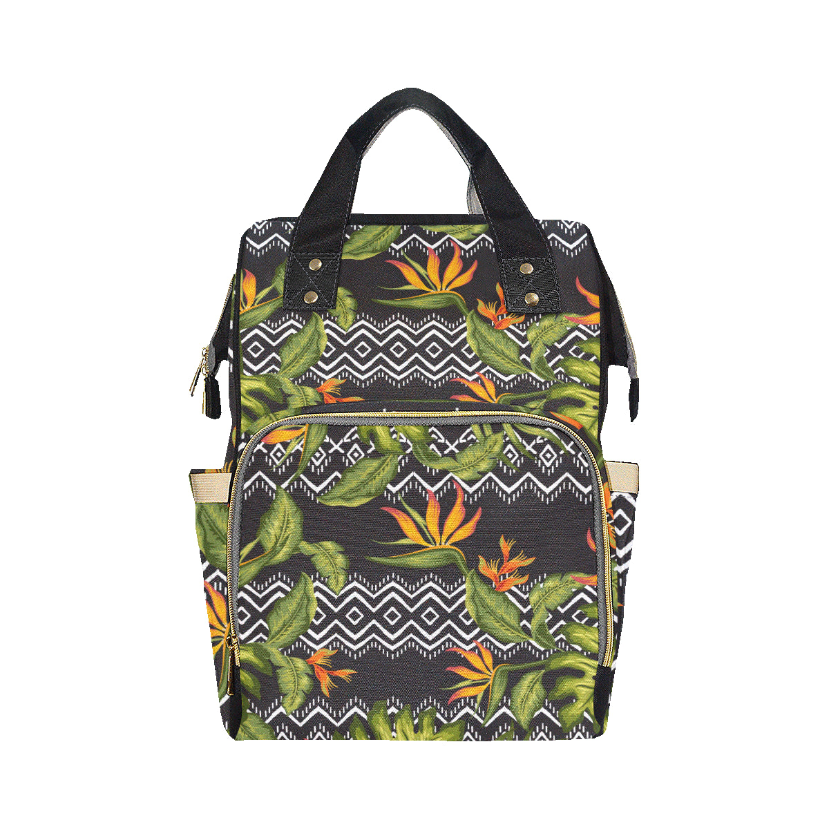 Bird Of Paradise Pattern Print Design BOP07 Diaper Bag Backpack
