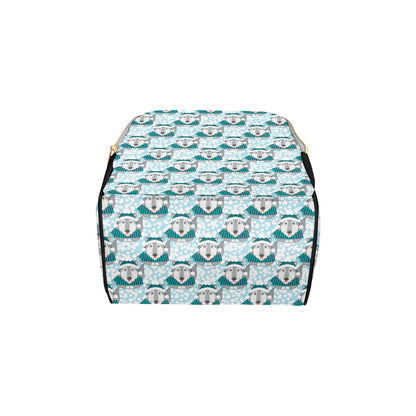 Alaskan Malamute Pattern Print Design 01 Diaper Bag Backpack