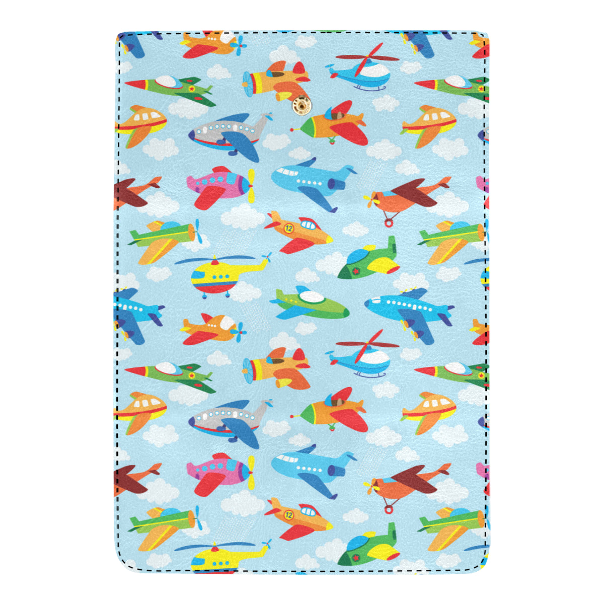 Airplane Colorful Pattern Print Design 01 Women's Trifold Wallet