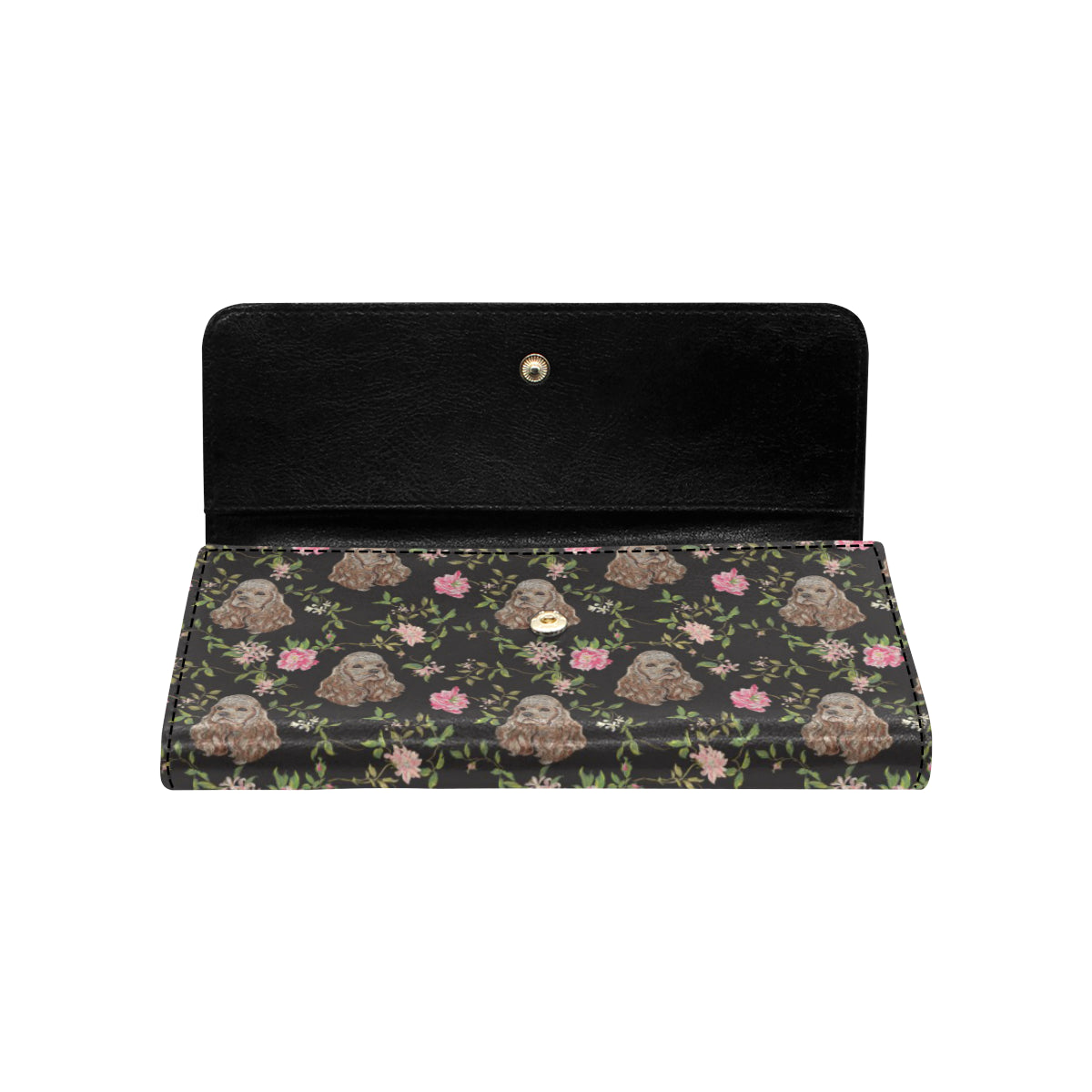 Cocker Pattern Print Design 03 Women's Trifold Wallet