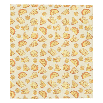 Cheese Pattern Print Design 01 Premium Quilt