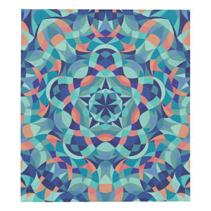 Kaleidoscope Pattern Print Design 03 Premium Quilt