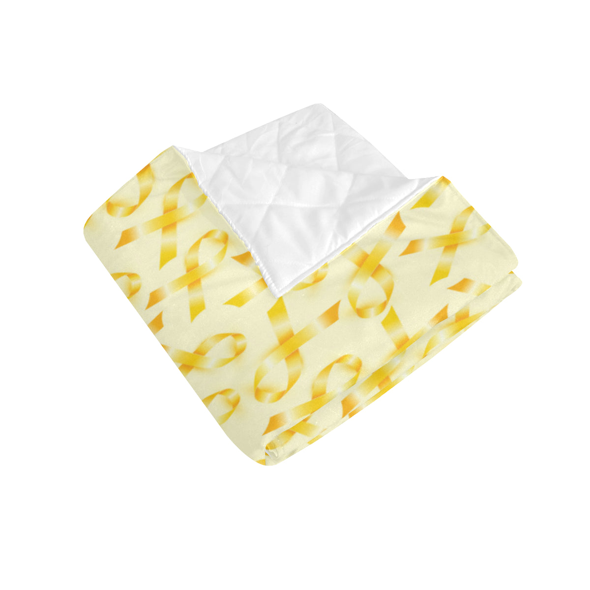 Childhood cancer Pattern Print Design 01 Premium Quilt