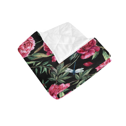 Peony Pattern Print Design PE04 Premium Quilt