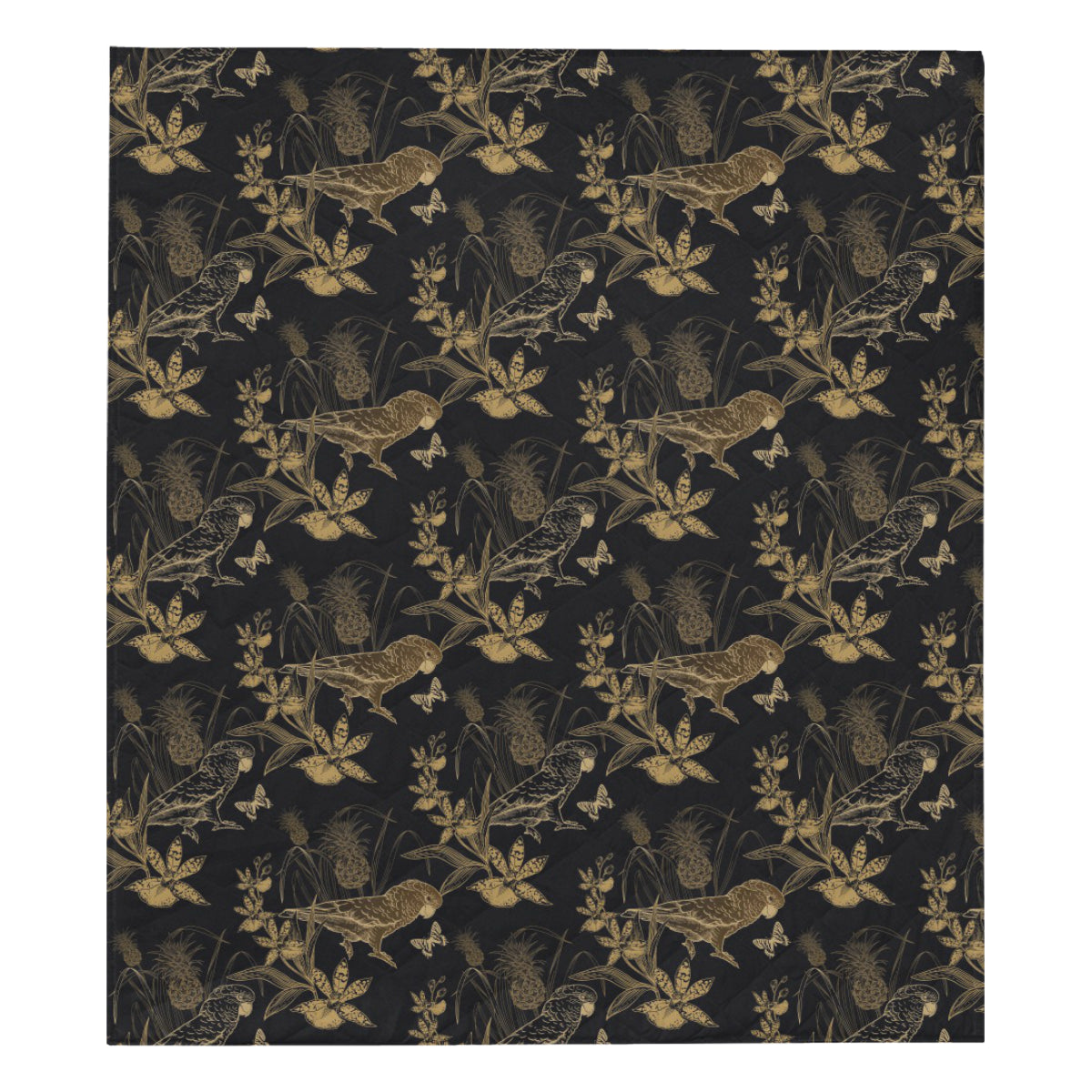 Parakeet Pattern Print Design A05 Premium Quilt