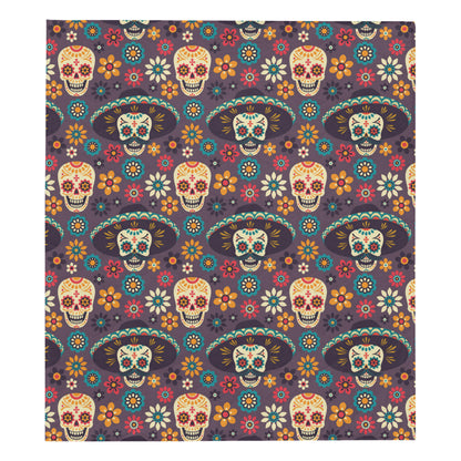 sugar skull Maxican Pattern Premium Quilt