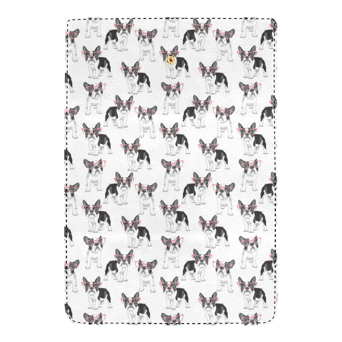 Boston Terrier Pattern Print Design 03 Women's Trifold Wallet