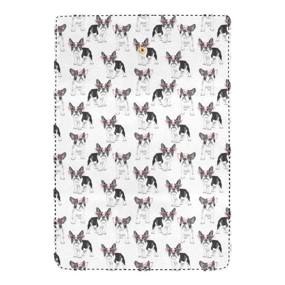 Boston Terrier Pattern Print Design 03 Women's Trifold Wallet