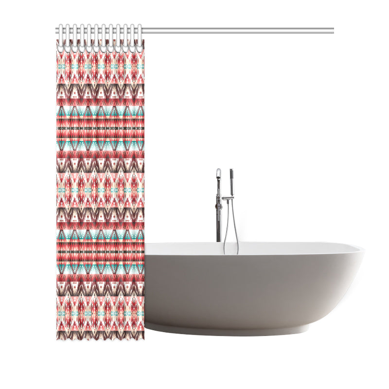 Aztec Western Style Print Pattern Shower Curtain