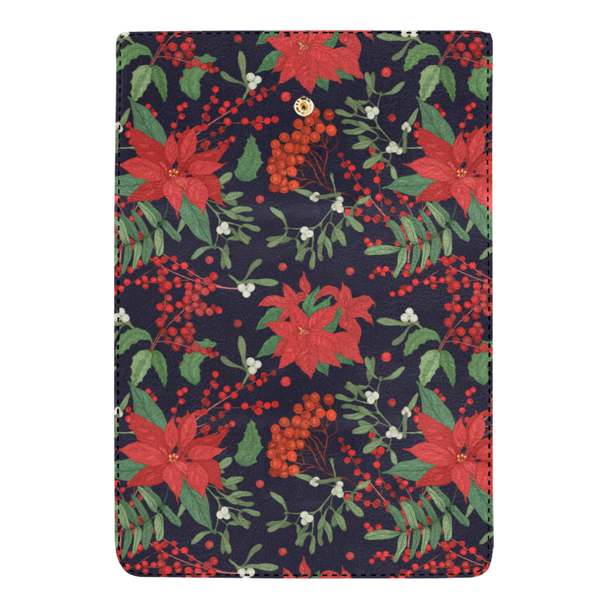 Poinsettia Pattern Print Design POT02 Women's Trifold Wallet