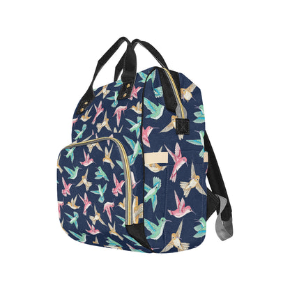 Hummingbird Cute Pattern Print Design 01 Diaper Bag Backpack