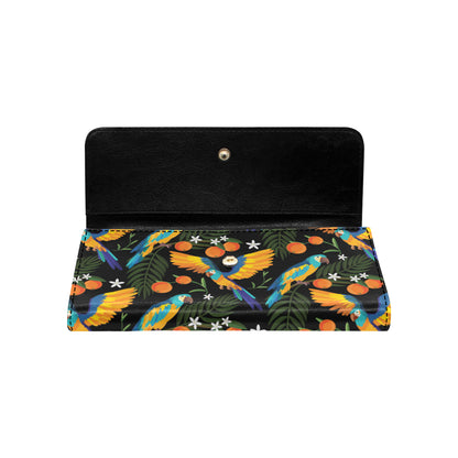 Macaw Pattern Print Design 03 Women's Trifold Wallet