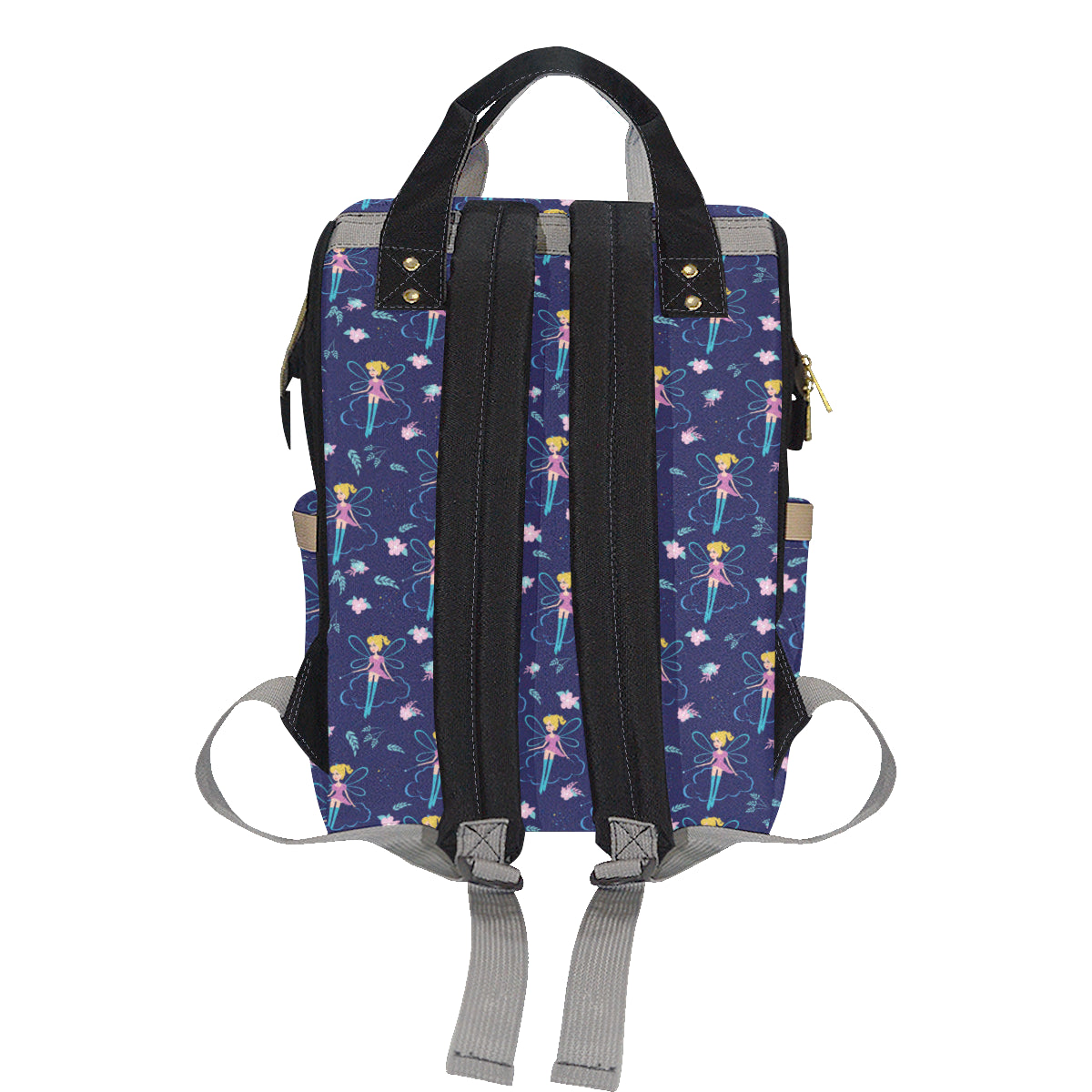 Fairy Cartoon Style Print Pattern Diaper Bag Backpack