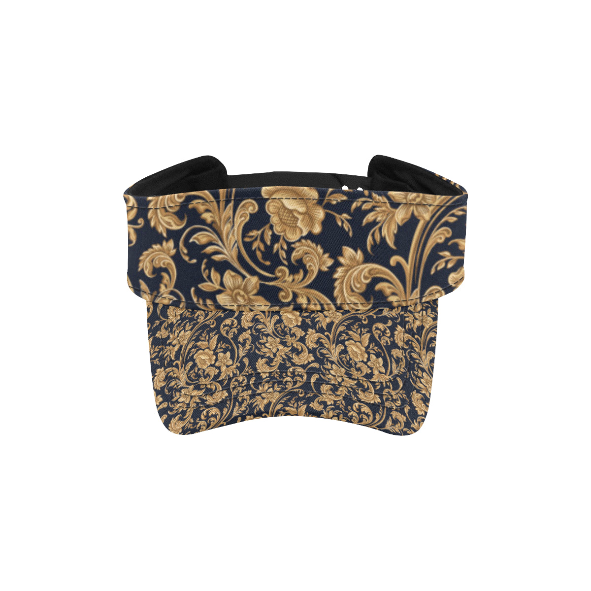 Baroque Golden Pattern Print Design 03 Unisex Sun Visor