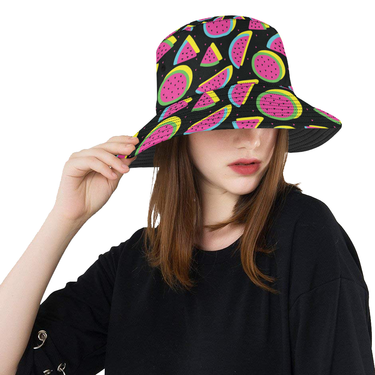 Watermelon Pattern Print Design WM07 Unisex Bucket Hat