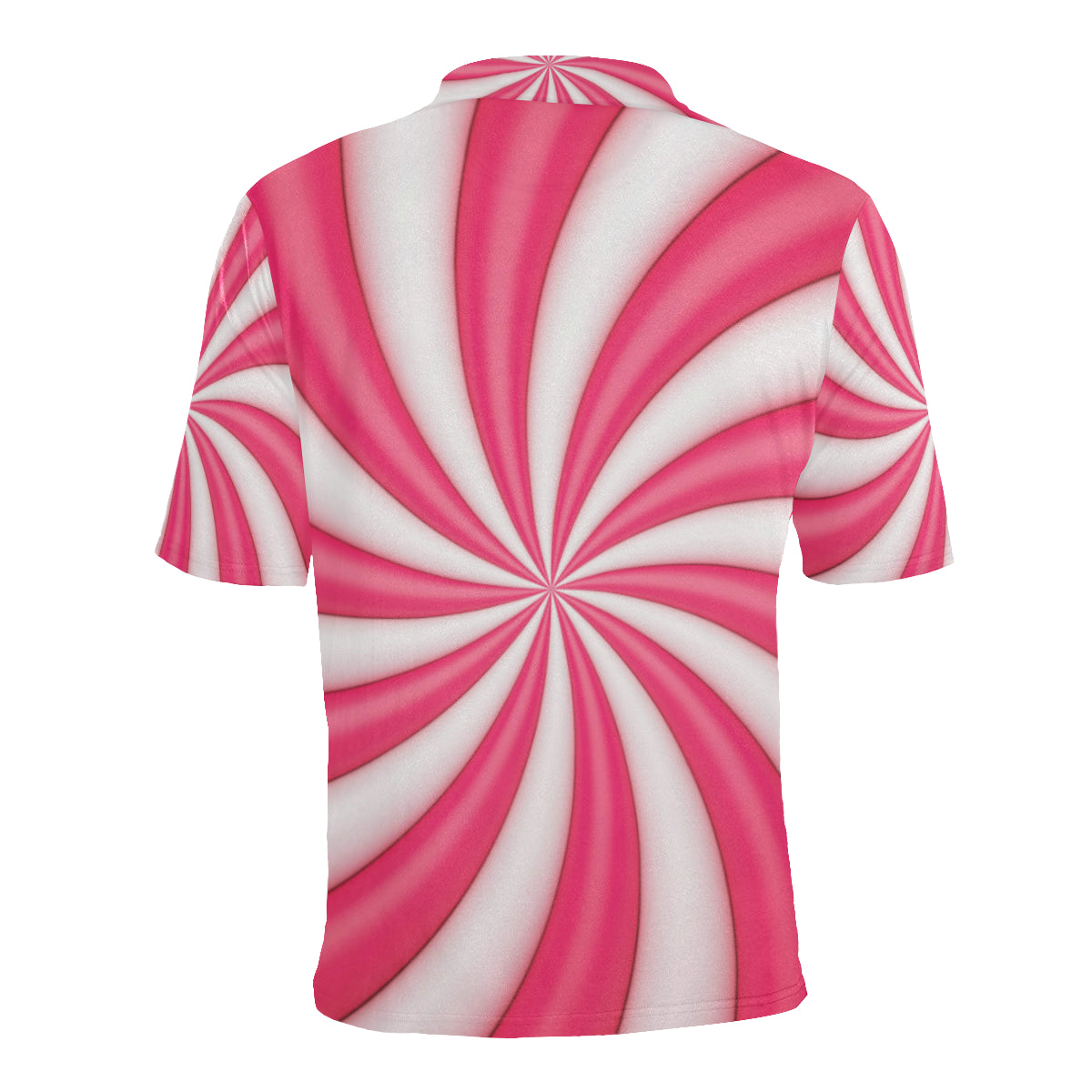Vortex Twist Swirl Candy Print Men Polo Shirt