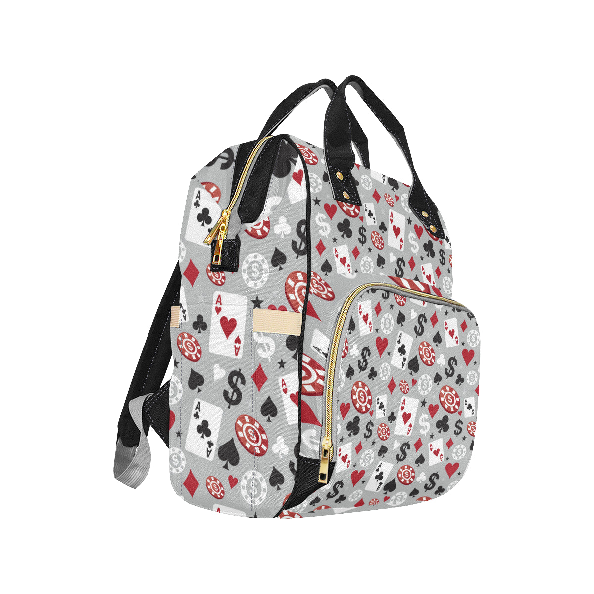 Casino Pattern Print Design 01 Diaper Bag Backpack