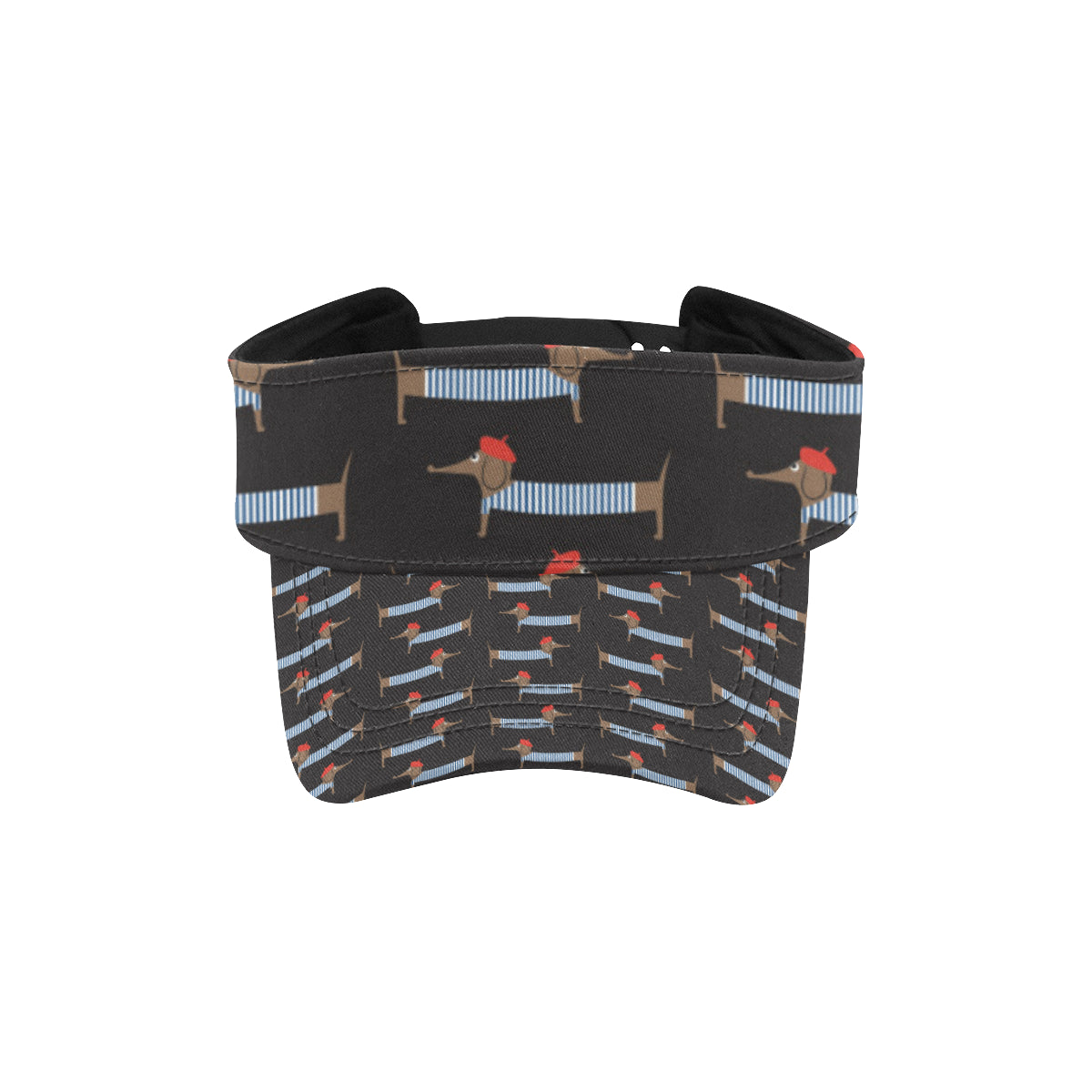 Dachshund Pattern Print Design 04 Unisex Sun Visor