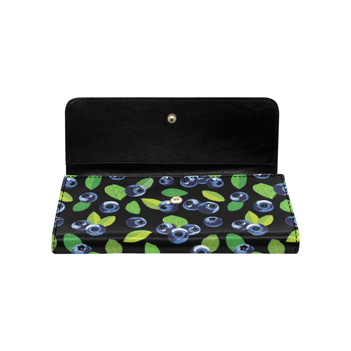 Blueberry Pattern Print Design BB03 Women's Trifold Wallet