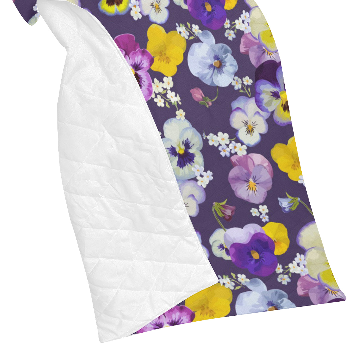 Pansy Pattern Print Design PS02 Premium Quilt