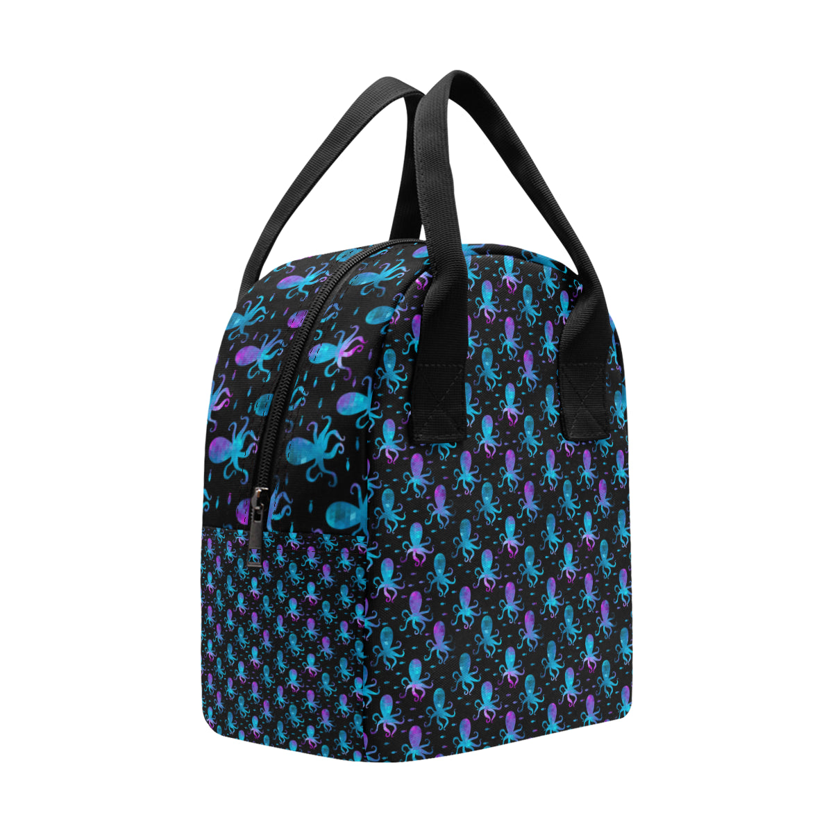 Octopus Blue Design Print Themed Insulated Lunch Bag