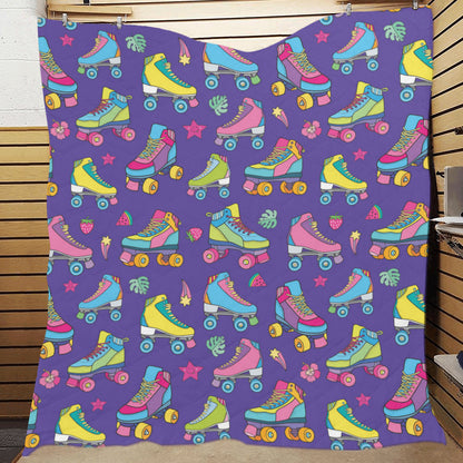 Roller skate Colorful Pattern Print Design A05 Premium Quilt