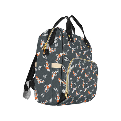 KOI Fish Pattern Print Design 04 Diaper Bag Backpack