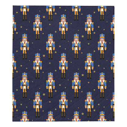 Nutcracker Pattern Print Design A04 Premium Quilt
