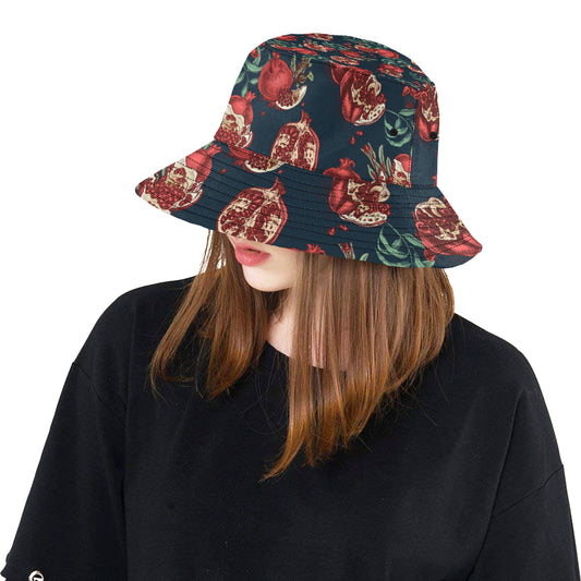 Pomegranate Pattern Print Design PG04 Unisex Bucket Hat