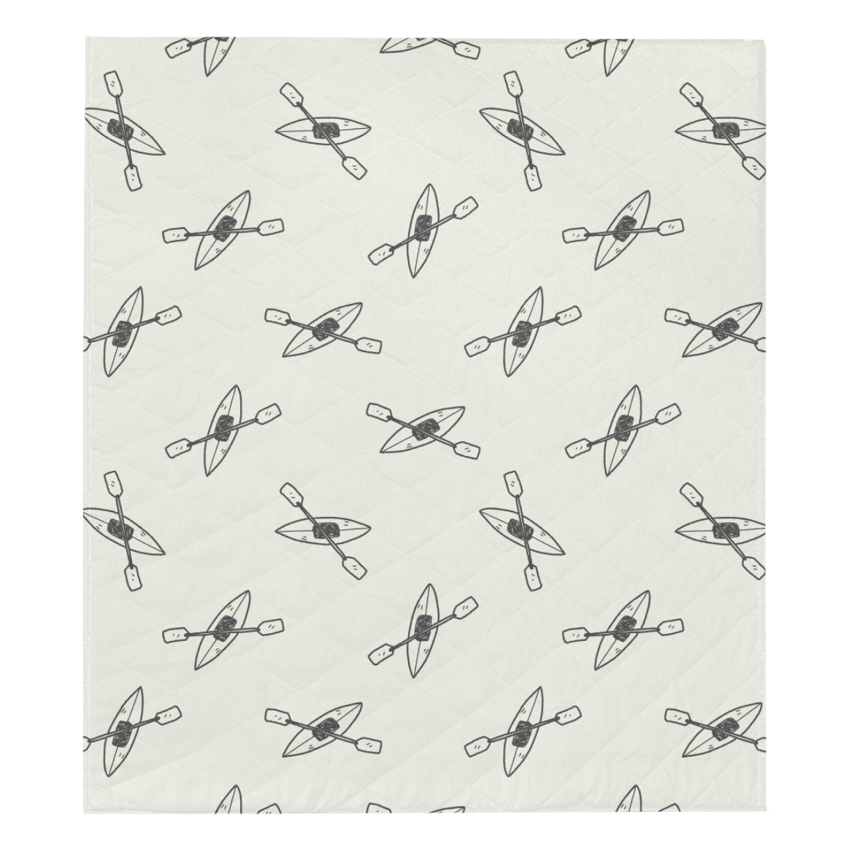 Kayak Pattern Print Design 01 Premium Quilt