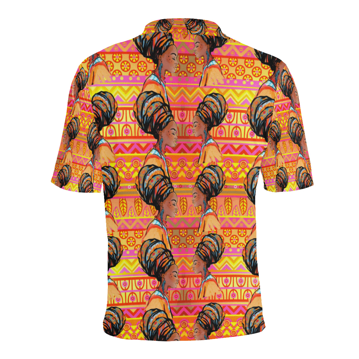 African Girl Aztec Men Polo Shirt