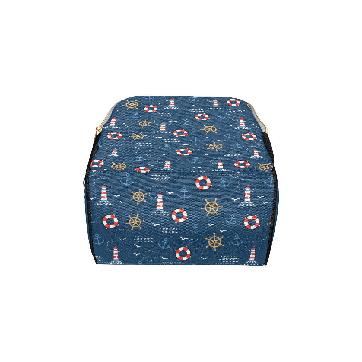 Nautical Pattern Print Design A06 Diaper Bag Backpack