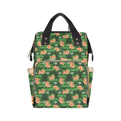 Hibiscus Pattern Print Design HB05 Diaper Bag Backpack