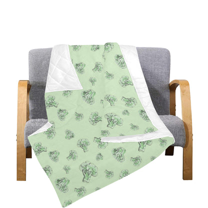 Broccoli Pattern Print Design 05 Premium Quilt