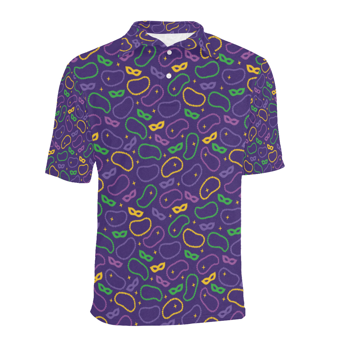 Mardi Gras Pattern Print Design 04 Men Polo Shirt