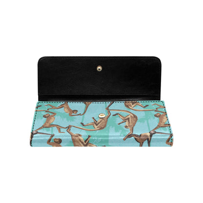 Monkey Pattern Print Design 04 Women's Trifold Wallet