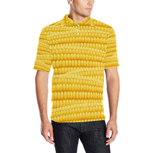 Agricultural Corn cob Pattern Men Polo Shirt