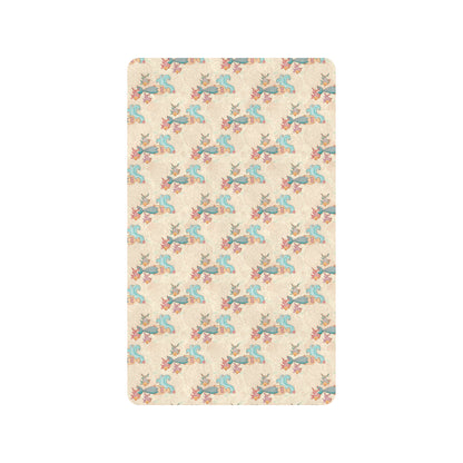 Mermaid Girl With Fish Design Print Rubber Doormat