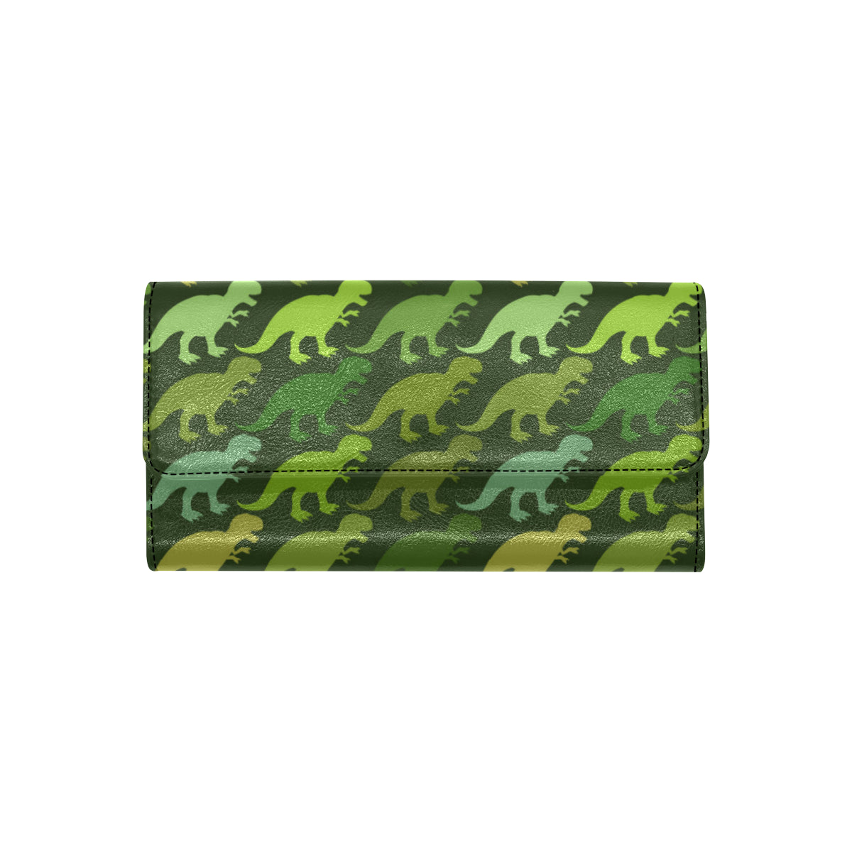 T Rex Pattern Print Design A03 Women's Trifold Wallet