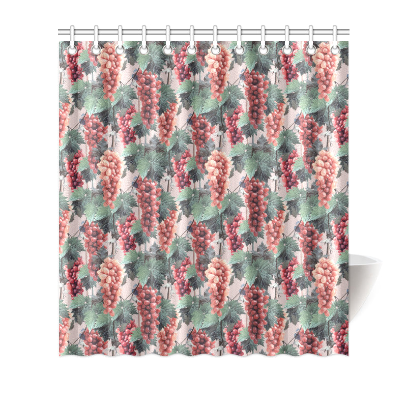 Grape Pattern Print Design GP01 Shower Curtain