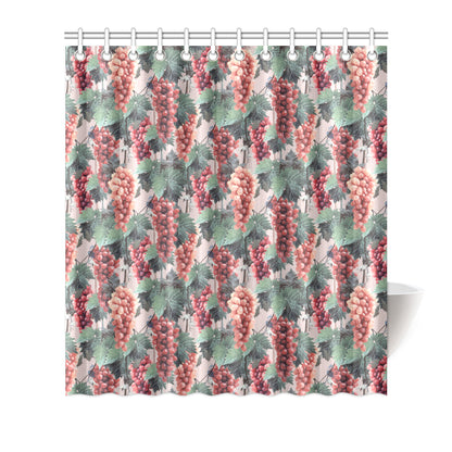 Grape Pattern Print Design GP01 Shower Curtain