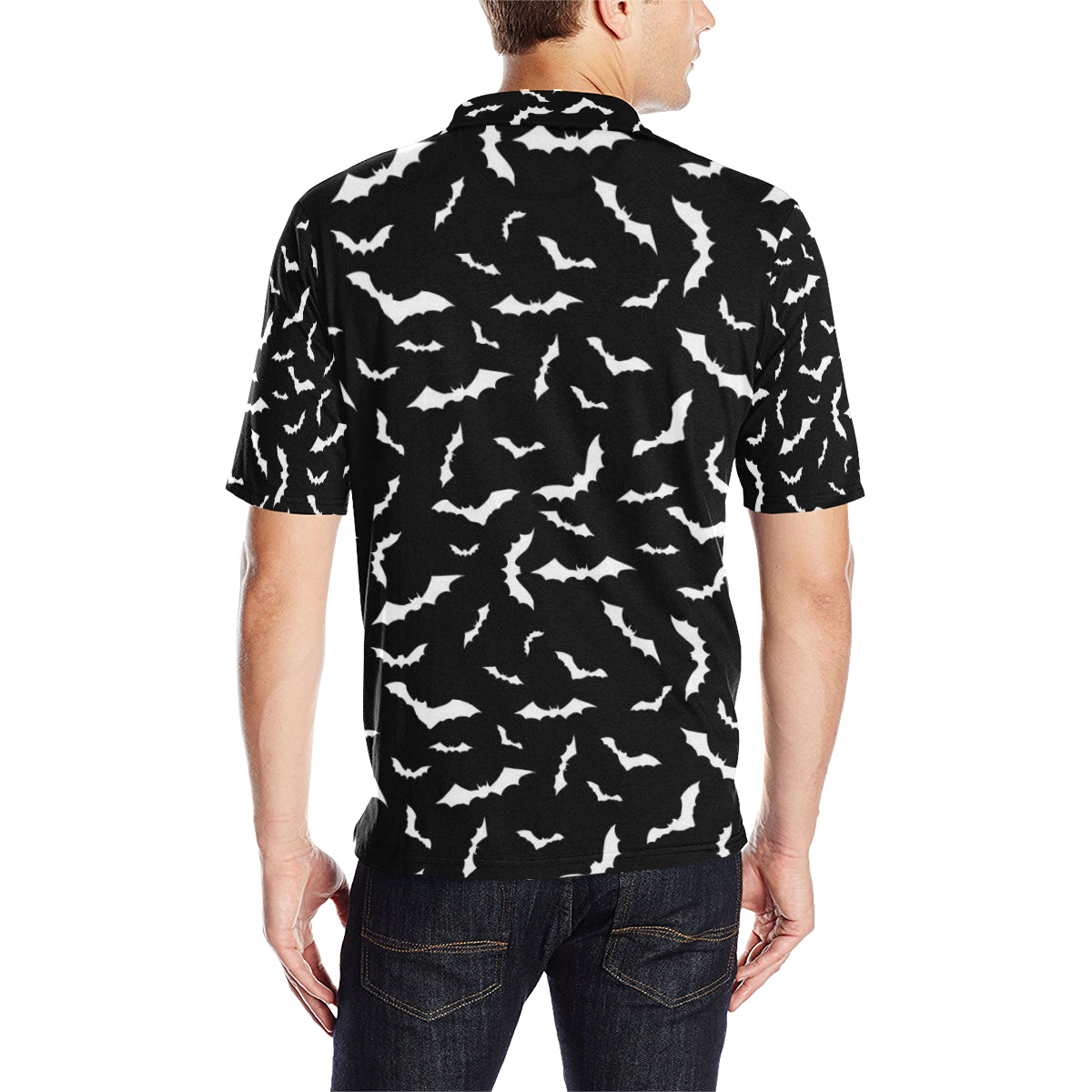Bat Pattern Print Design 05 Men Polo Shirt