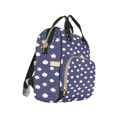 Cloud  Pattern Print Design 03 Diaper Bag Backpack