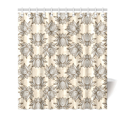 lotus Boho Pattern Print Design LO05 Shower Curtain