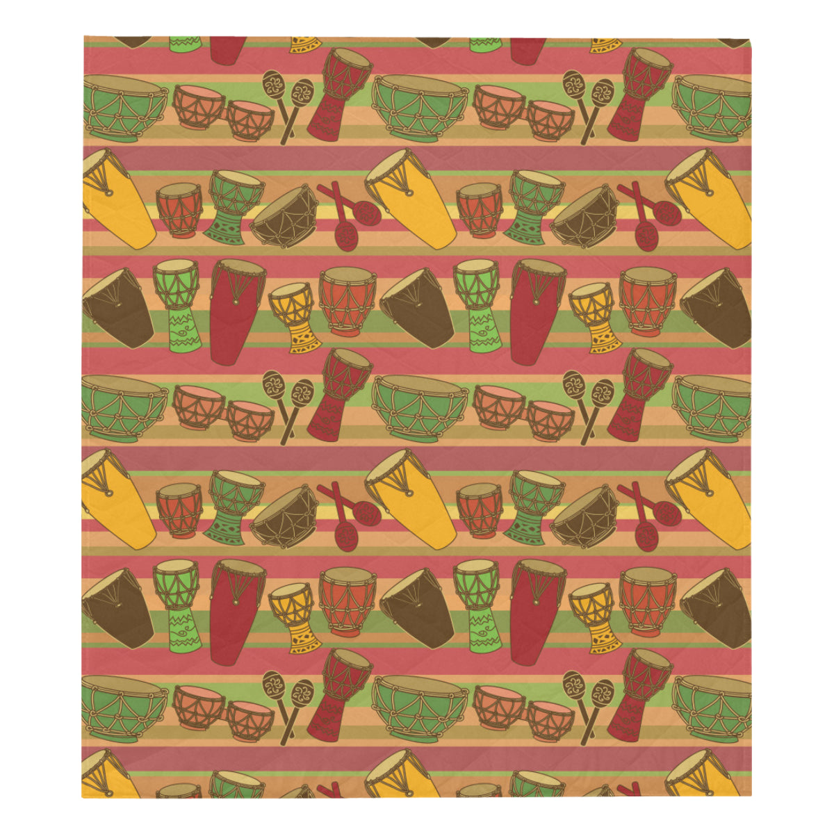 Percussion Pattern Print Design 01 Premium Quilt
