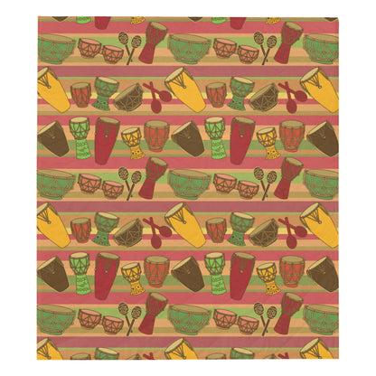 Percussion Pattern Print Design 01 Premium Quilt