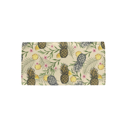 Pineapple Pattern Print Design PP012 Women's Trifold Wallet