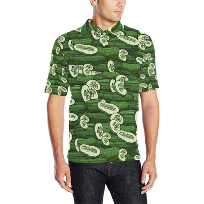 Cucumber Pattern Print Design CC01 Men Polo Shirt